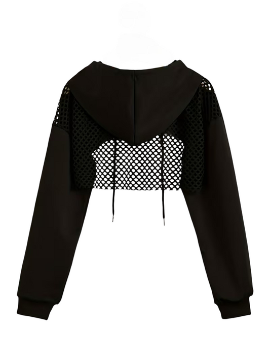 "No Days Off" L/S Crop Top