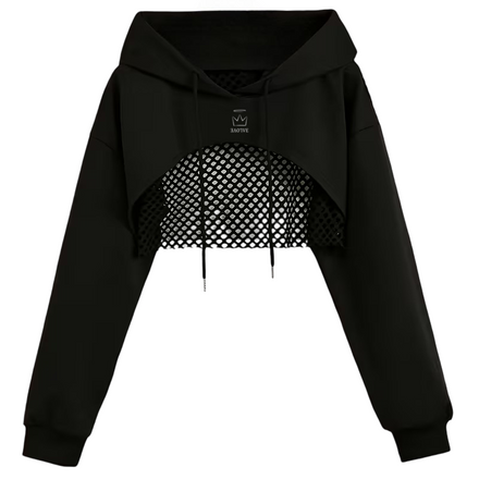 "No Days Off" L/S Crop Top