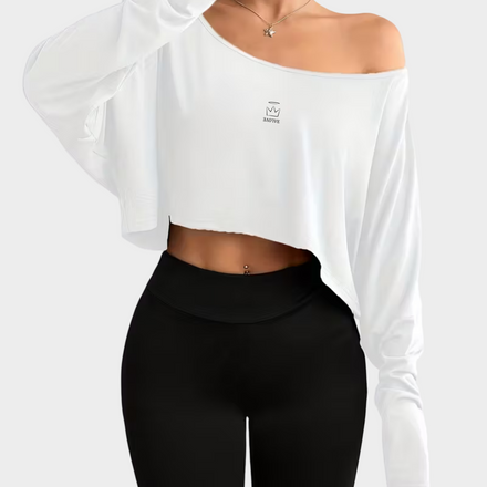 Off Shoulder L/S Crop-Top