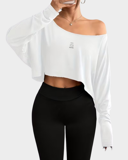 Off Shoulder L/S Crop-Top