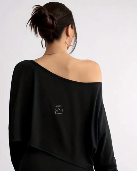 Off Shoulder L/S Crop-Top